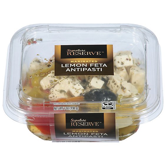 slide 1 of 1, Signature Reserve Antipasti Marinated Lemon Feta - 7 Oz, 7 oz