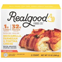Realgood Chicken Bacon Wrapped Three Cheese - 12 Oz