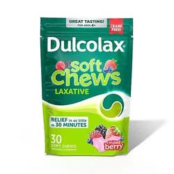 Dulcolax Saline Laxative Soft Chews Mixed Berry Flavor - 30 Count