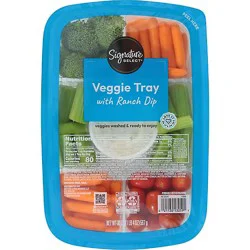 Signature Farms Veggie Tray With Ranch Dip - 20 Oz