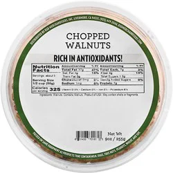 Walnuts Chopped - 9 Oz