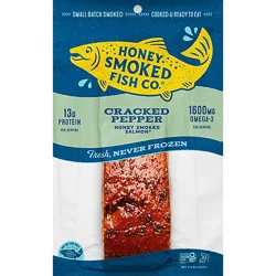Salmon Cracked Pepper Honey Smoked 8oz - 8 Oz