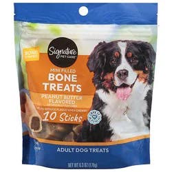 Signature Pet Care Dog Bone Shape Peanut Butter Mini 10ct - 6.3 Oz