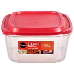 Signature Select Food Storage Rectangle 2.5 Gal - Ea