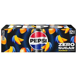Pepsi Zero Sugar Soda Mango Can - 12-12 Oz