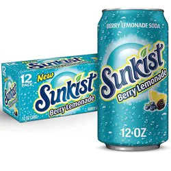 Sunkist Berry Lemonade Soda In Cans -12-12 Fl. Oz.
