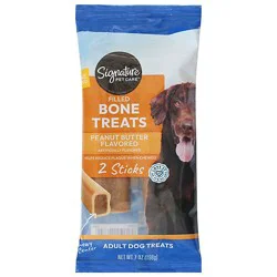 Signature Pet Care Dog Bone Shape Peanut Butter 2ct - 7 Oz