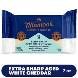Tillamook Farmers Collection Extra Sharp White Cheddar Cheese Block - 7 Oz