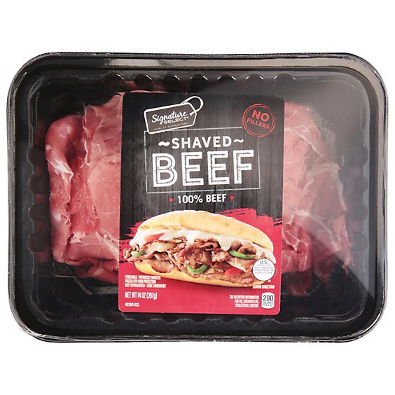 slide 1 of 1, Signature Select Beef Shaved Steak - 14 Oz, 14 oz