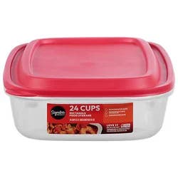 Signature Select Food Storage Rectangle 24 Cup - Ea
