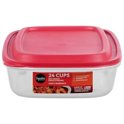 Signature Select Food Storage Rectangle 24 Cup - Ea