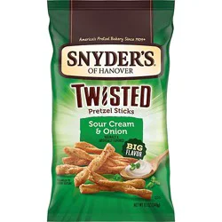 Snyder's Of Hanover Sour Cream And Onion Twisted Pretzel Sticks - 12 Oz