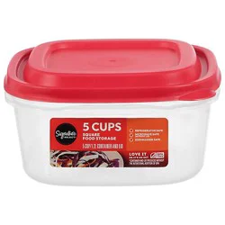 Signature Select Food Storage Square 5 Cup - Ea