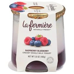 La Fermiere French Yogurt Rspbry Blbry - 5.6 Oz