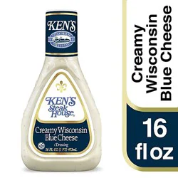 Kens Steak House Creamy Wisconsin Blue Cheese Salad Dressing - 16 Fz