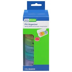 Apothe Am/pm Pill Plan W/case Rainbow - Ea