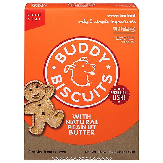 slide 1 of 7, Buddy Biscuits Peanut Butter - 16 Oz, 16 oz