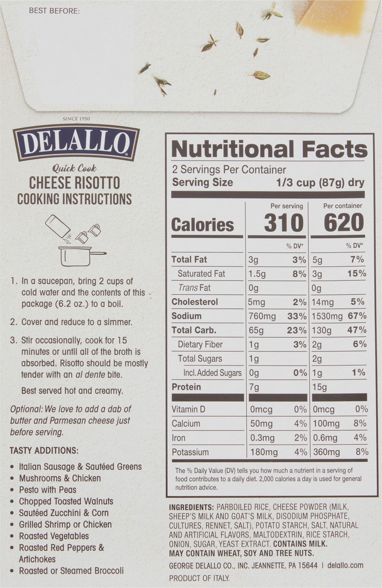 slide 5 of 11, Cheese Risotto Quick Cook - 6.2 Oz, 6.2 oz