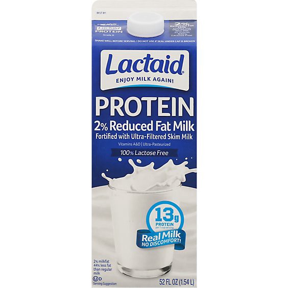 slide 1 of 1, Lactaid Protein 2% Reduced Fat Milk - 52 Oz, 1 ct