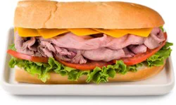 Signature Cafe Sandwich Pt Roast Beef Cheddar Hoagie Self Serve - Each (510 Cal)