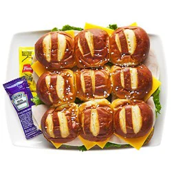Turkey & Cheddar Pretzel Sliders - 9 Count