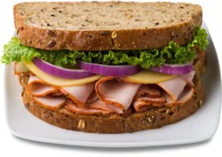 Boars Head Cracked Pepper Turkey & Smoked Gouda Artisan Sandwich - Each (470 Cal)