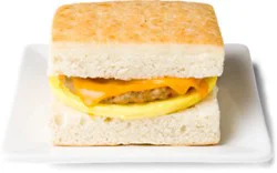 Signature Cafe Breakfast Sandwich Yellow Egg Sausage Hot - Each (740 Cal)