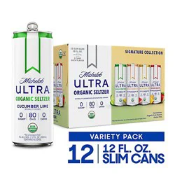 Michelob Ultra Organic Hard Seltzer Variety Pack Slim Cans - 12-12 Fl. Oz.