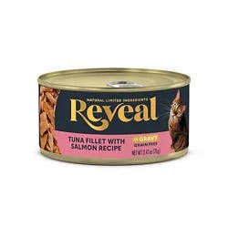 Reveal Cat Food Grain Free Tuna Fillet With Salmon In A Natural Broth Pouch - 2.47 Oz