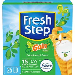 Fresh Step Refreshing Gain Scent Clumping Cat Litter With Febreze - 25 Lbs
