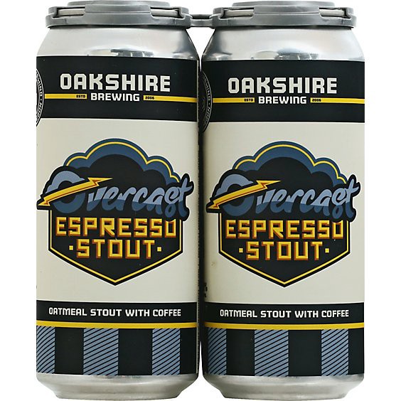 slide 1 of 1, Oakshire Overcast Espresso Stout - 4-15 Fz, 4 ct; 16 fl oz