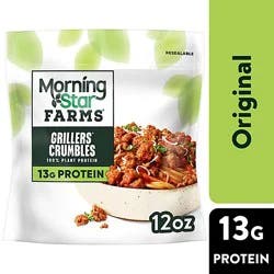 Morningstar Farms Meal Starters Vegan Crumbles Grillers Vegan Meat - 12 Oz