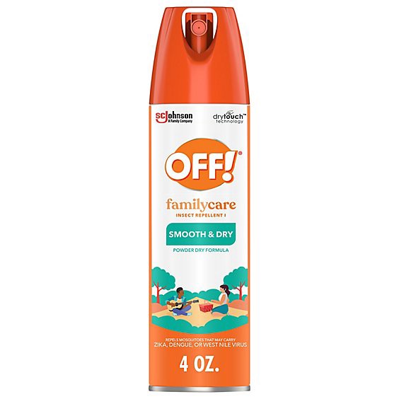 slide 1 of 1, Off! Familycare Insect Repellent Smooth & Dry Aerosol Spray - 4 Oz, 4 oz
