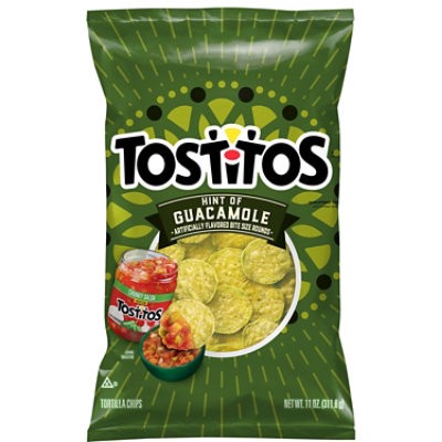 slide 1 of 8, Tostitos Bite Size Tortilla Chips Hint Of Guacamole - 11 Oz, 11 oz