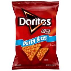 Doritos Tortilla Chips Nacho Cheese Party Size - 14.5 Oz