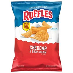 Ruffles Potato Chips Cheddar & Sour Cream - 8 Oz