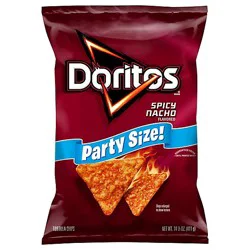Doritos Tortilla Chips Spicy Nacho Party Size - 14.5 Oz