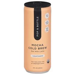 Pop & Bottle Mocha Oat Milk Latte - 8 Oz