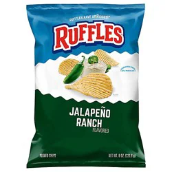 Ruffles Potato Chips Jalapeno Ranch - 8 Oz