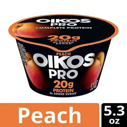 Oikos Pro Peach Yogurt-Cultured Ultra-Filtered Milk - 5.3 Oz