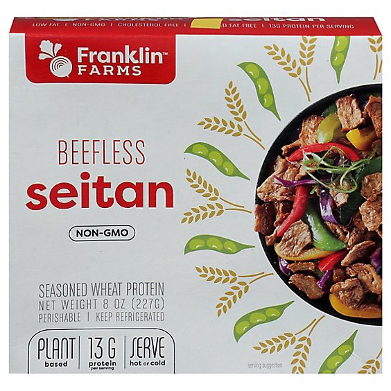 slide 1 of 1, Franklin Farms Beefless Seitan - 8 Oz, 8 oz