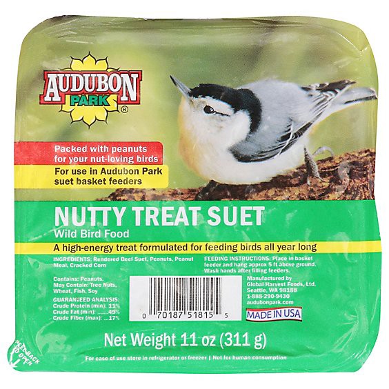 slide 1 of 1, Audubon Nutty Treat Suet - 11 Oz, 11 oz