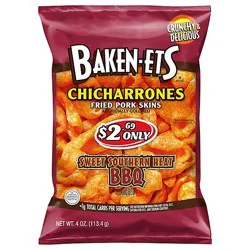 Baken-Ets Fried Pork Skins Sweet Southern Heat Bbq - 4 Oz