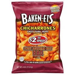 Baken-Ets Fried Pork Skins Sweet Southern Heat Bbq - 4 Oz