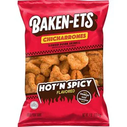 Baken-Ets Fried Pork Skins Hot N Spicy - 4 Oz