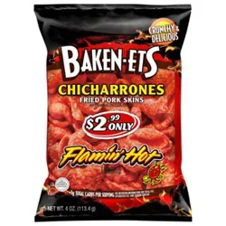 Baken-Ets Fired Pork Skins Flamin Hot - 4 Oz