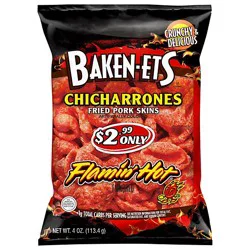 Baken-Ets Fired Pork Skins Flamin Hot - 4 Oz