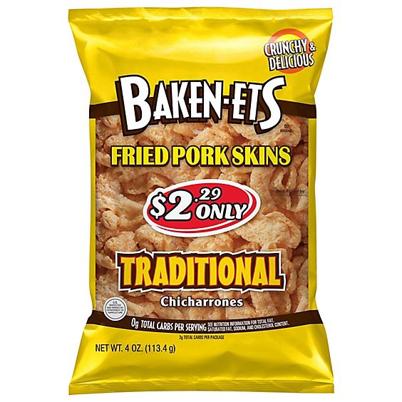 slide 1 of 1, Baken-Ets Traditional Fried Pork Skins - 4 Oz, 4 oz