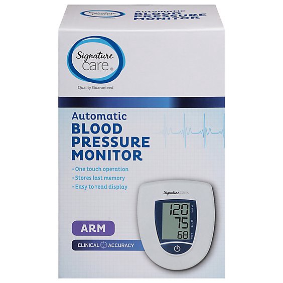 slide 1 of 1, Signature Select/care Blood Pressure Monitor Arm Advcd - Ea, 1 ct