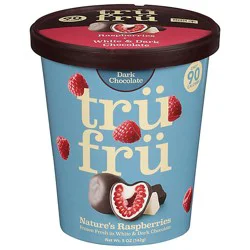 Hyper-Chilled Whole Raspberries In White And Dark Chocolate Cup - 5 Oz